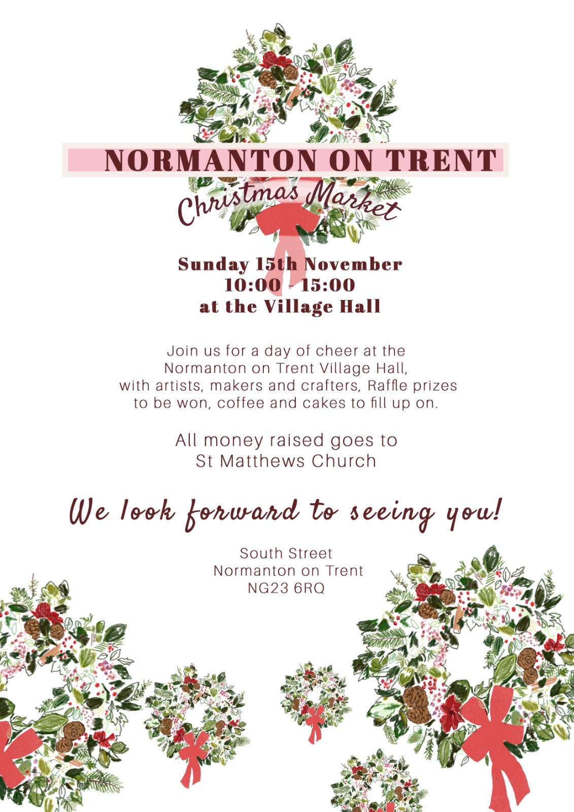 Normanton on Trent Christmas Market poster